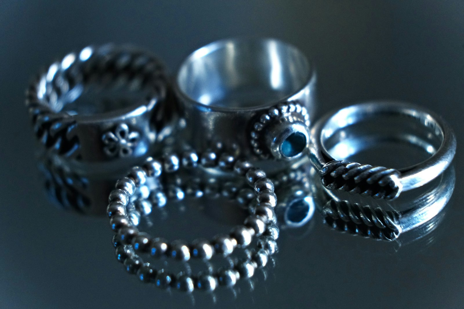 Macro bague argent